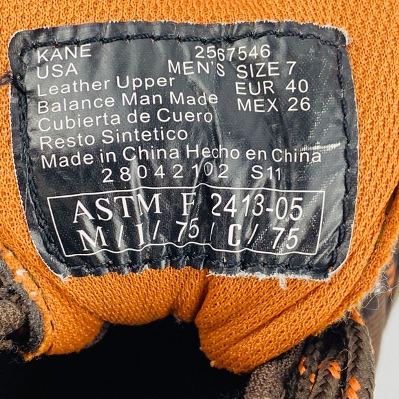 Mens 7M Brahma Kane Boots Brown Suede Leather Steel Toe Waterproof Work Hiking - Picture 9 of 10